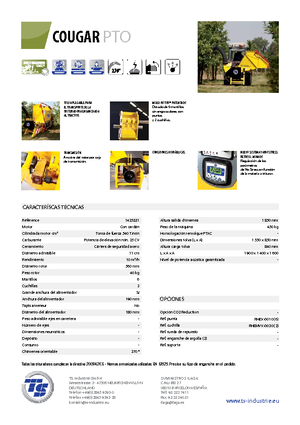 Дробилки за дърво TS-Industrie Cougar PTO