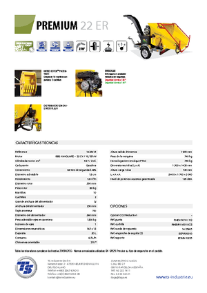Дробилки за дърво TS-Industrie Premium 22 ER
