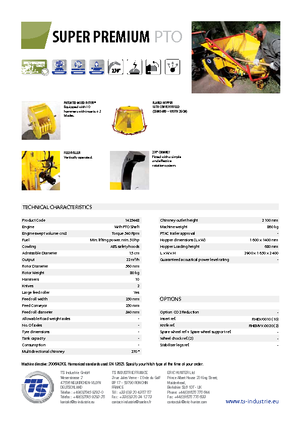 Дробилки за дърво TS-Industrie Super Premium PTO