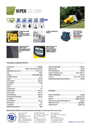 Дробилки за дърво TS-Industrie Viper 50 DRI