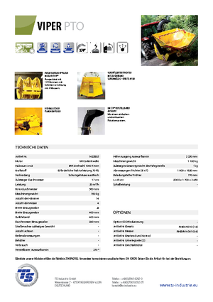 Дробилки за дърво TS-Industrie Viper PTO