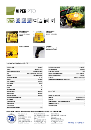 Дробилки за дърво TS-Industrie Viper PTO