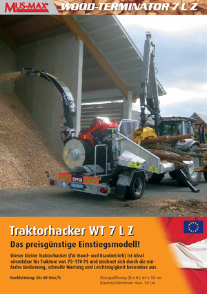 Дробилки за дърво MUS-MAX Wood-Terminator 7 LZ