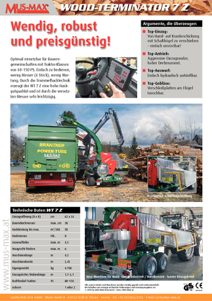 Дробилки за дърво MUS-MAX Wood-Terminator 7 Z
