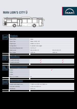 Автобуси за градски транспорт MAN Lion’s City Ü