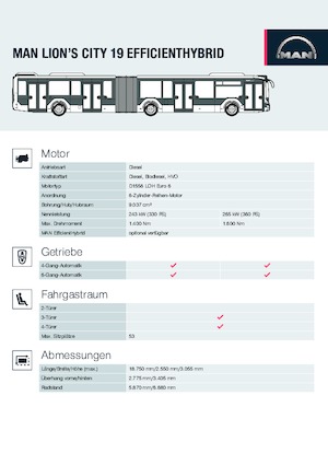 Автобуси за градски транспорт MAN Lion’s City 19