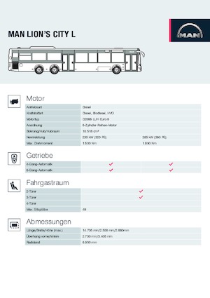 Автобуси за градски транспорт MAN Lion’s City L