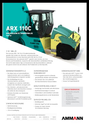Комбинирани валяци Ammann ARX 110 C T4f