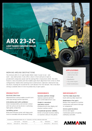 Комбинирани валяци Ammann ARX 23-2C