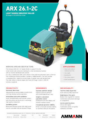 Комбинирани валяци Ammann ARX 26.1-2C