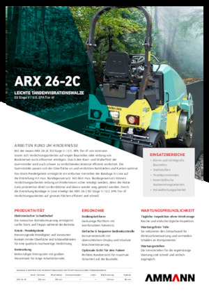 Комбинирани валяци Ammann ARX 26-2C