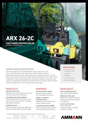 Комбинирани валяци Ammann ARX 26-2C