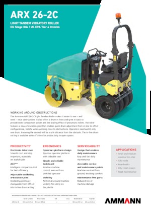 Комбинирани валяци Ammann ARX 26-2C T4f