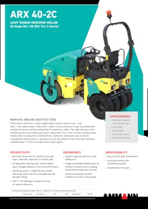 Комбинирани валяци Ammann ARX 40-2 C T4f