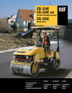 Тандемни вибрационни валяци Caterpillar CB 335 E