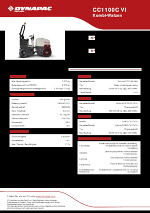 Комбинирани валяци Dynapac CC1100C VI