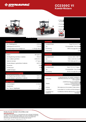 Комбинирани валяци Dynapac CC2300C VI
