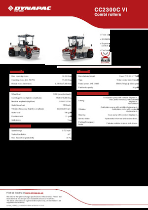 Комбинирани валяци Dynapac CC2300C VI