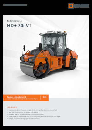 Комбинирани валяци Hamm HD+ 70i VT
