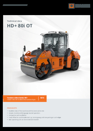 Комбинирани валяци Hamm HD+ 80i OT