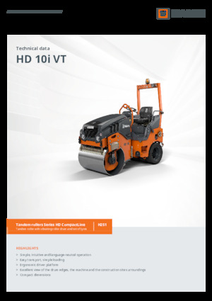 Комбинирани валяци Hamm HD 10i VT
