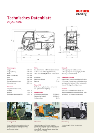 Компактни машини за метене Bucher-Schörling CityCat 1000