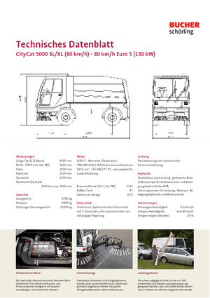 Компактни машини за метене Bucher-Schörling CityCat 5000 XL