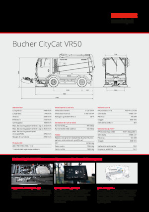 Компактни машини за метене Bucher-Schörling CityCat VR50