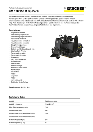 Компактни машини за метене Kärcher KM 120/150 R Bp Pack