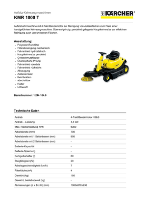 Компактни машини за метене Kärcher KMR 1000 T