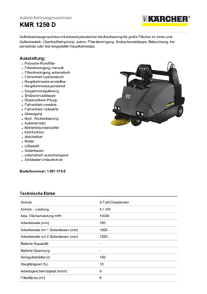 Компактни машини за метене Kärcher KMR 1250 D