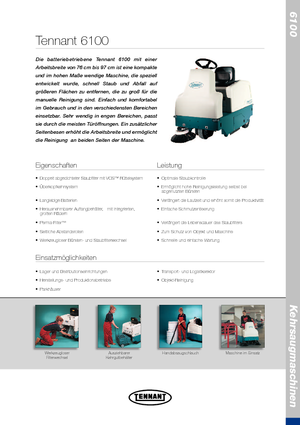 Компактни машини за метене Tennant Tennant 6100