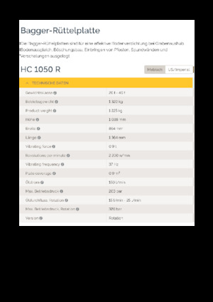 Монтируеми повърхностни вибратори Epiroc HC 1050 R 