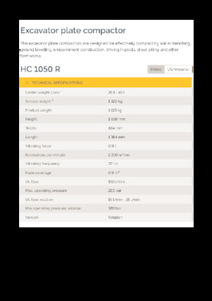Монтируеми повърхностни вибратори Epiroc HC 1050 R 