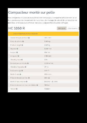 Монтируеми повърхностни вибратори Epiroc HC 1050 R 