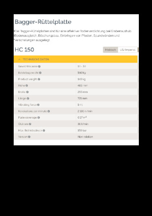 Монтируеми повърхностни вибратори Epiroc HC 150 