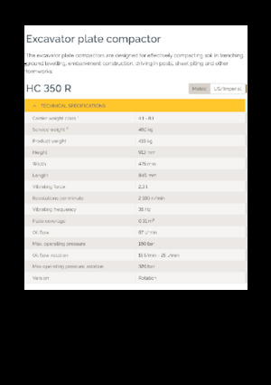 Монтируеми повърхностни вибратори Epiroc HC 350 R 