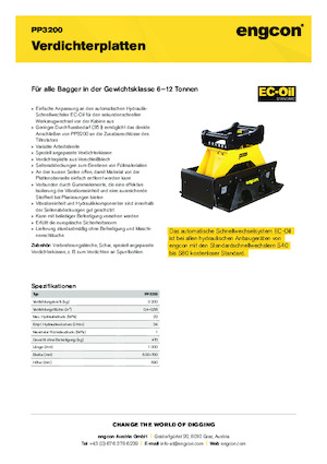 Монтируеми повърхностни вибратори engcon PP3200