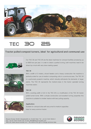 Обръщачи на компост Neuson-Ecotec TEC 30