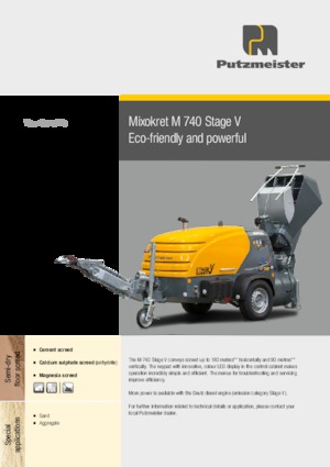 Предаватели на сгъстен въздух Putzmeister M 740 DHBS