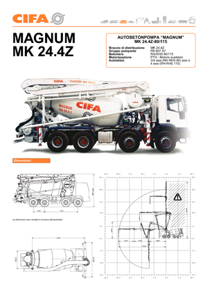 Камиони Бетон-помпи CIFA Magnum Metro 115/28 RH