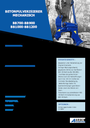Бетонопулверизатори Arden BB900