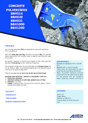 Бетонопулверизатори Arden BBH1300