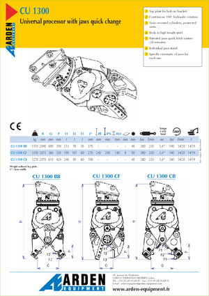 Бетонопулверизатори Arden CU 1300 BB