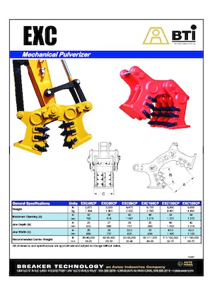 Бетонопулверизатори BTi EXC 120 CP