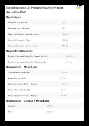 Бетонопулверизатори Caterpillar P245