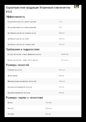 Бетонопулверизатори Caterpillar P245