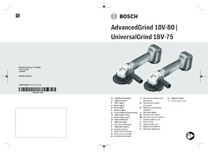 Акумулаторни ъглошлайфи Bosch AdvancedGrind 18V-80
