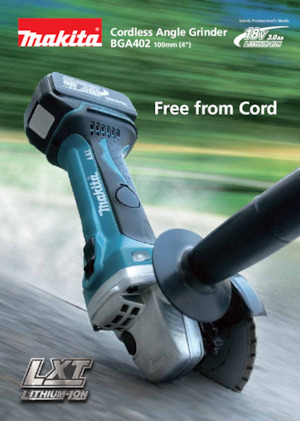Акумулаторни ъглошлайфи Makita BGA402 