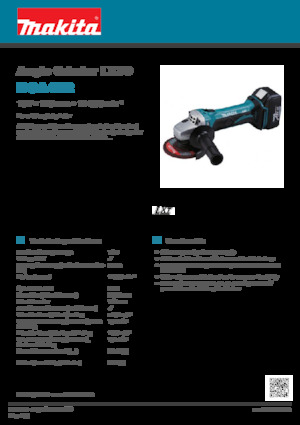 Акумулаторни ъглошлайфи Makita DGA452